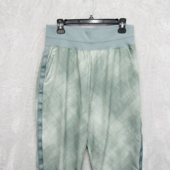 ATHLETA Crop Pants Womens 14 Nolita Slim Tapered Printed Minimalistic Grey Green - Picture 11 of 16